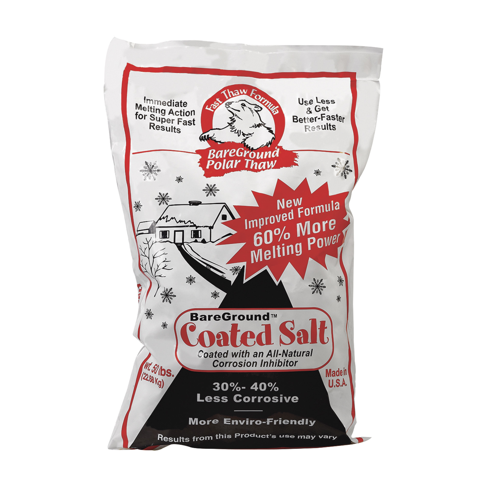 Bare Ground Pallet of Premium Coated Granular Ice Melt, 2,250-Lbs., Model# BGCS-50